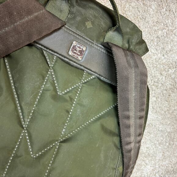 MCM Dieter Green Monogram Two Pocket Nylon Backpack Rucksack main image 7